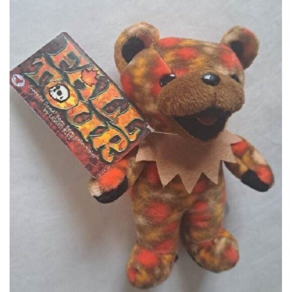 Fall Tour Bear Grateful Dead Beanie Limited Edition Plush Doll Leaves Autumn NWT - Picture 2 of 4